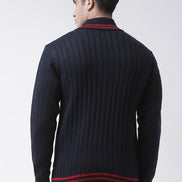 Navy Blue Front Zipper