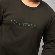 Olive Round Neck Plus active Sweater
