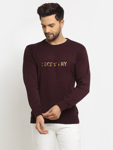 Burgundy Orange Pullover