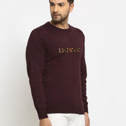 Burgundy Orange Pullover