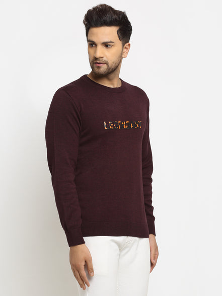 Burgundy Orange Pullover