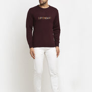Burgundy Orange Pullover