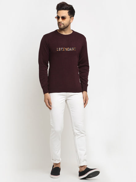 Burgundy Orange Pullover