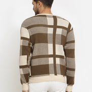 Beige check Pullover