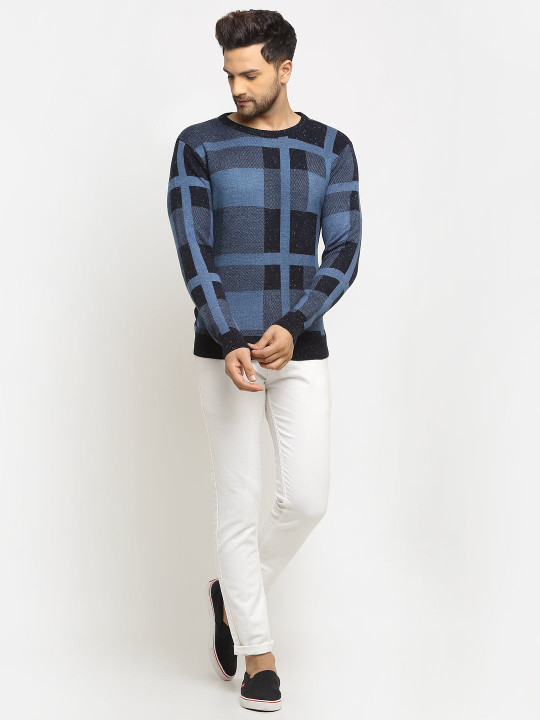 Navy Blue  Black Pullover