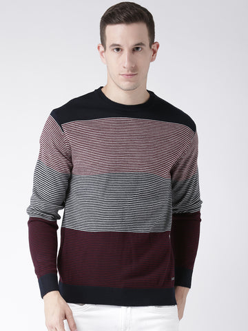 Navy Blue  Maroon Pullover