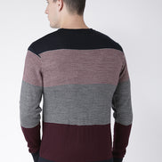 Navy Blue  Maroon Pullover