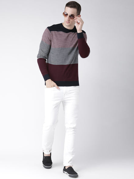 Navy Blue  Maroon Pullover