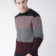 Navy Blue  Maroon Pullover