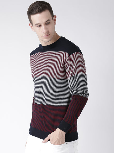 Navy Blue  Maroon Pullover