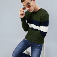 Olive Round Neck Sweater