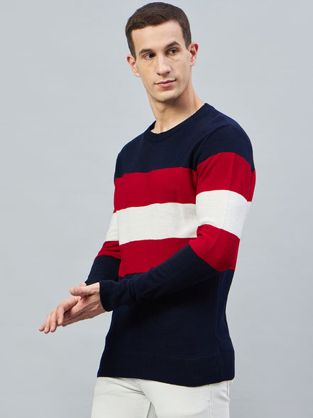 Navy Round Neck Sweater