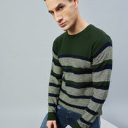 Olive Colorblocked Sweater