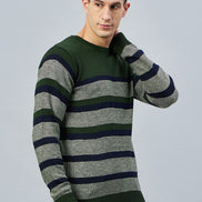 Olive Colorblocked Sweater