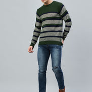 Olive Colorblocked Sweater