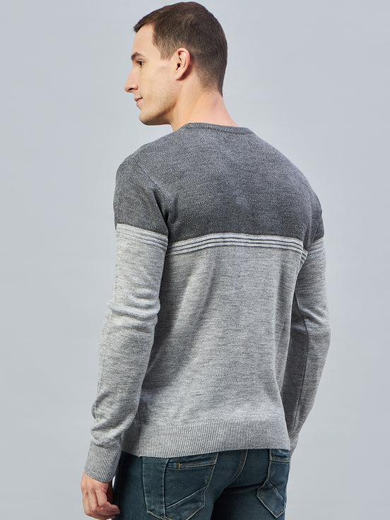 Anthra Melange Round Neck Sweater