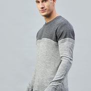 Anthra Melange Round Neck Sweater