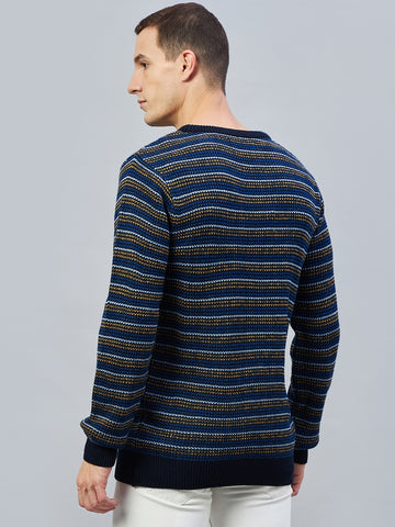 Navy Striped Sweater