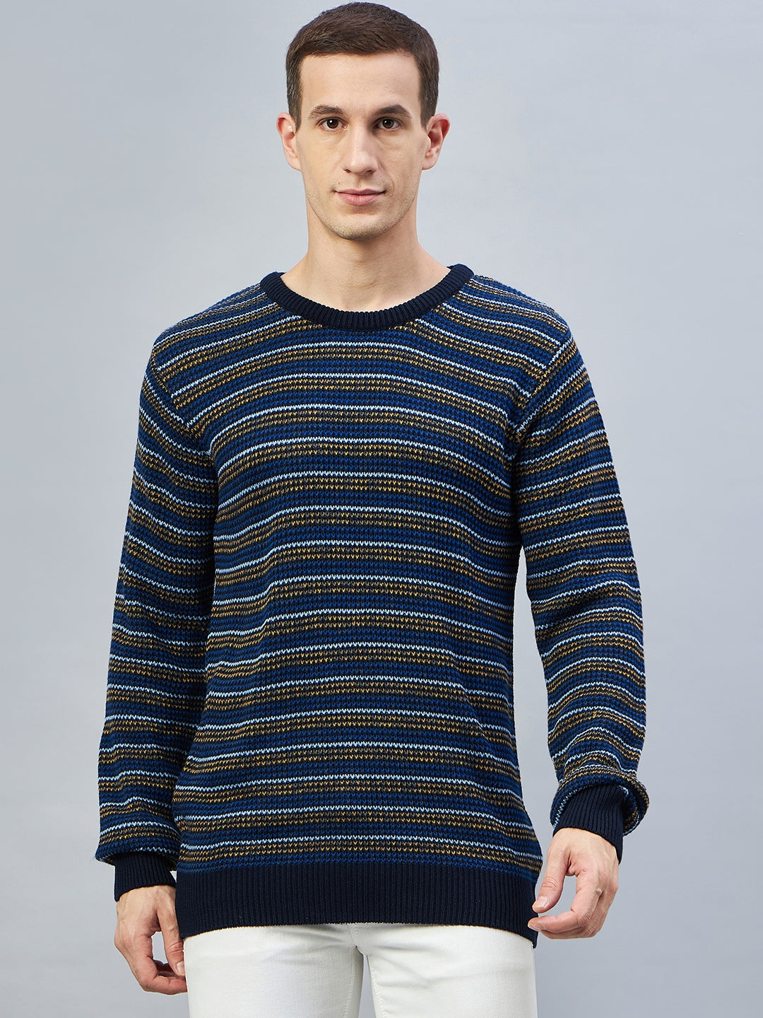 Navy Striped Sweater