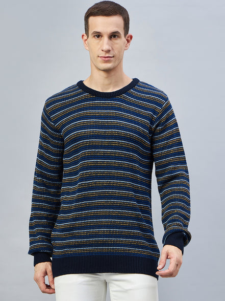 Navy Striped Sweater