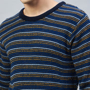 Navy Striped Sweater