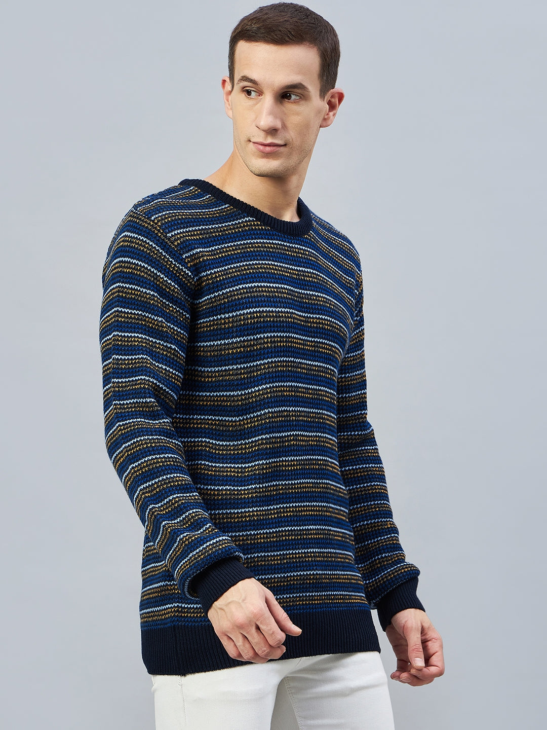 Navy Striped Sweater