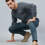 Blue Round Neck Sweater