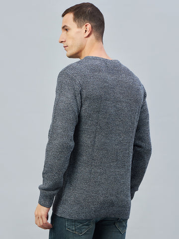 Blue Round Neck Sweater