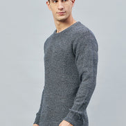 Blue Round Neck Sweater