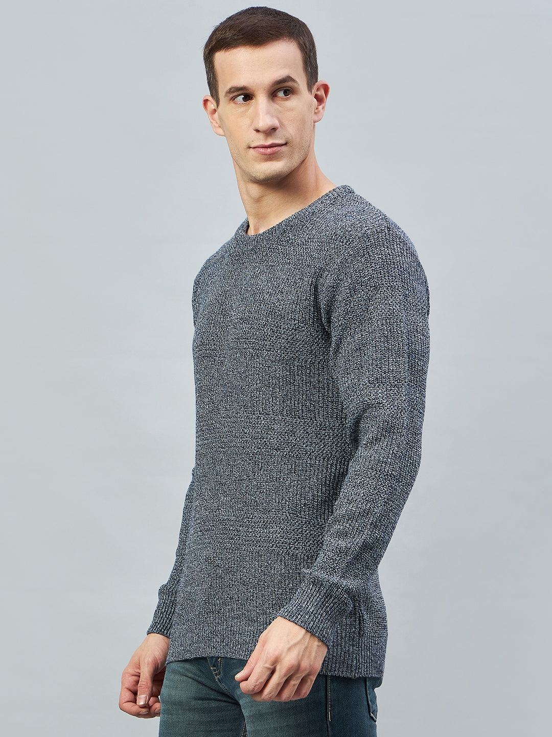 Blue Round Neck Sweater