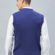 Denim Sleeveless V Neck Sweater