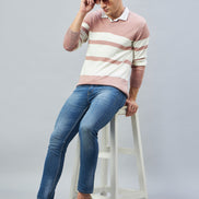 Pink V Neck Sweater