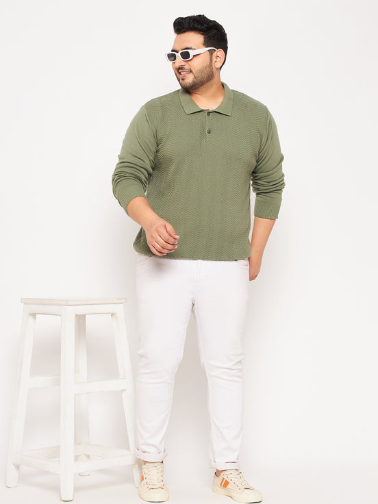 Pista Polo Neck Plus Size Sweater