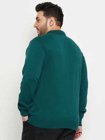 Pine Polo Neck Plus Size Sweater