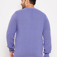 Lavender Round Neck Plus Size Sweater