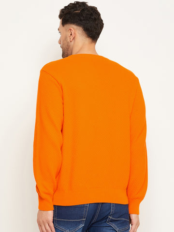 Orange Round Neck Sweater