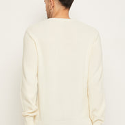 Off White Round Neck Sweater