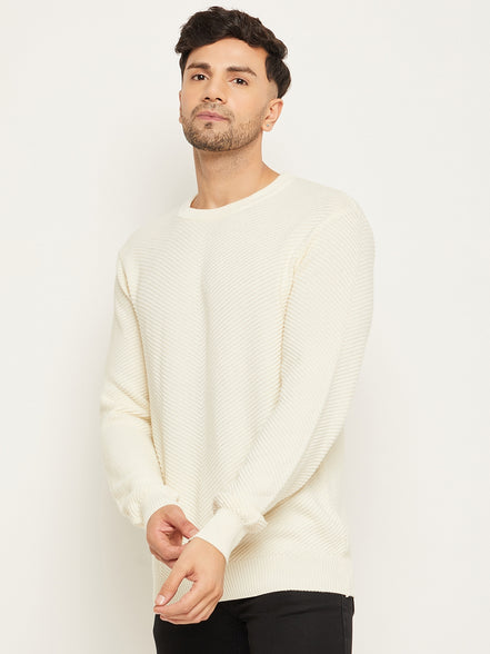 Off White Round Neck Sweater