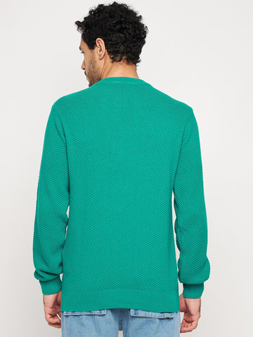 teal Green Round Neck Sweater