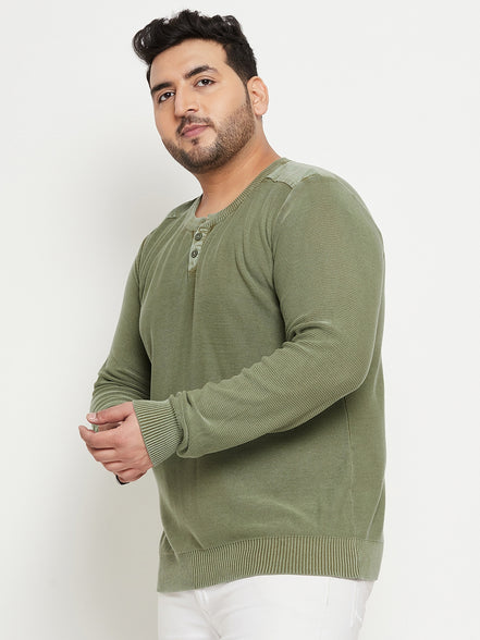 Pista V Neck Plus Size Sweater