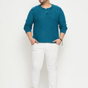Bottle Green V Neck Plus Size Sweater