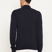 Navy High Neck Sweater