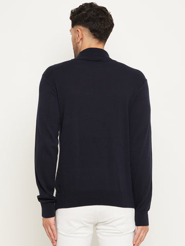 Navy High Neck Sweater