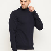 Navy High Neck Sweater