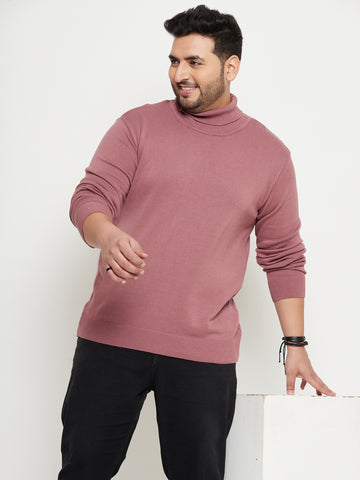 Light Grey High Neck Plus Size Sweater