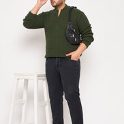 Olive Mock Neck Plus Size Sweater