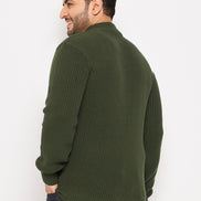 Olive Mock Neck Plus Size Sweater