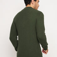 Olive Mock Neck Sweater