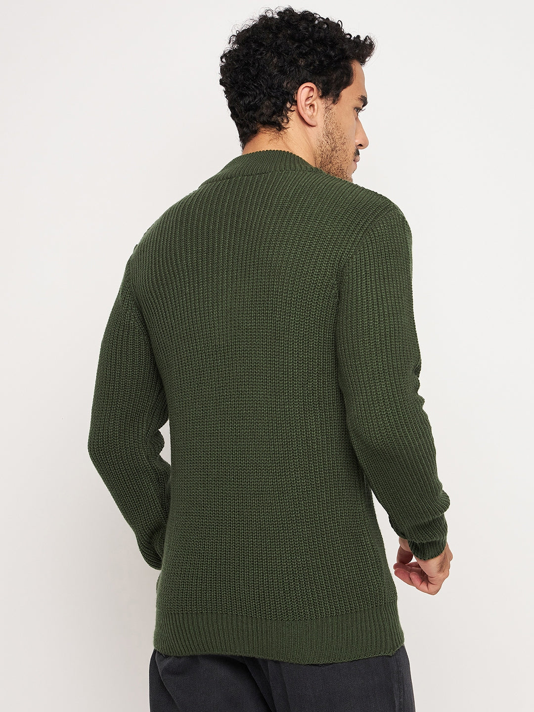 Olive Mock Neck Sweater