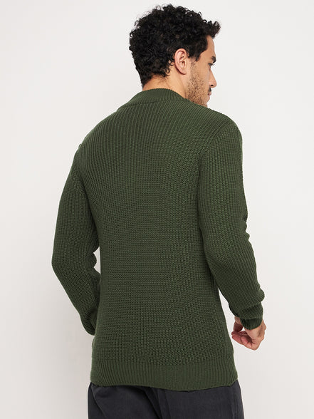 Olive Mock Neck Sweater